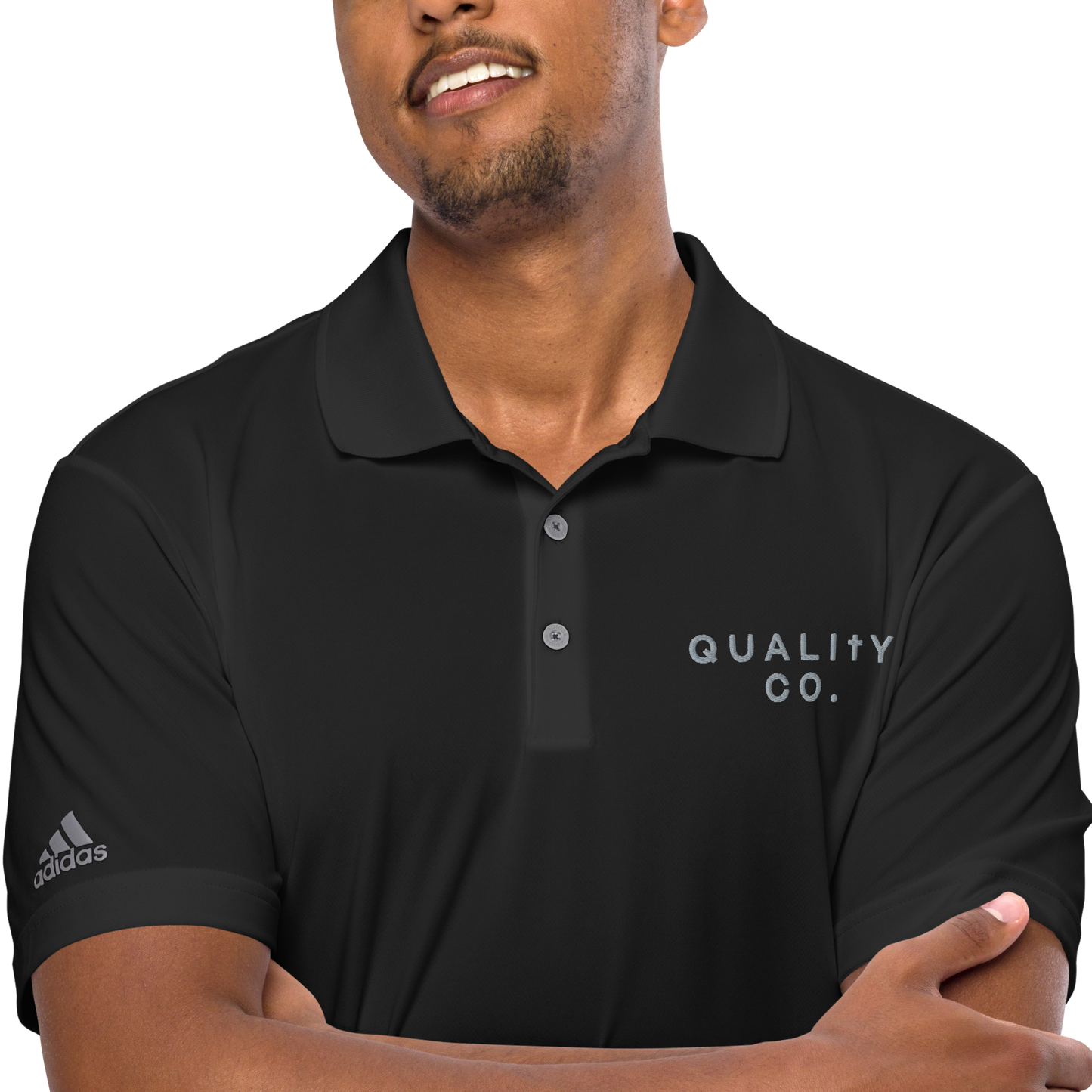 adidas performance polo shirt (Grey Logo)