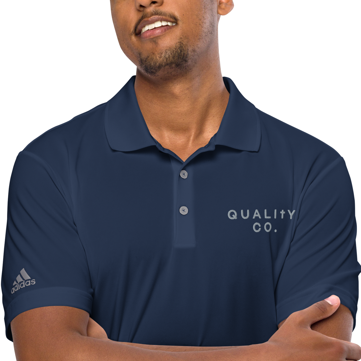 adidas performance polo shirt (Grey Logo)