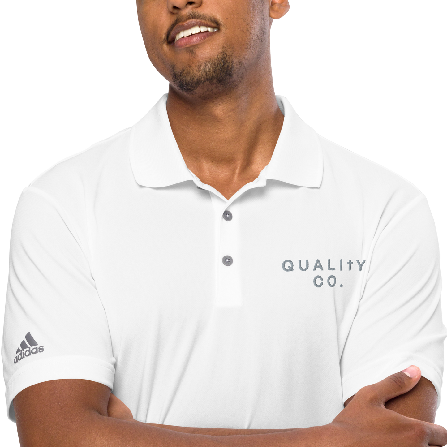 adidas performance polo shirt (Grey Logo)