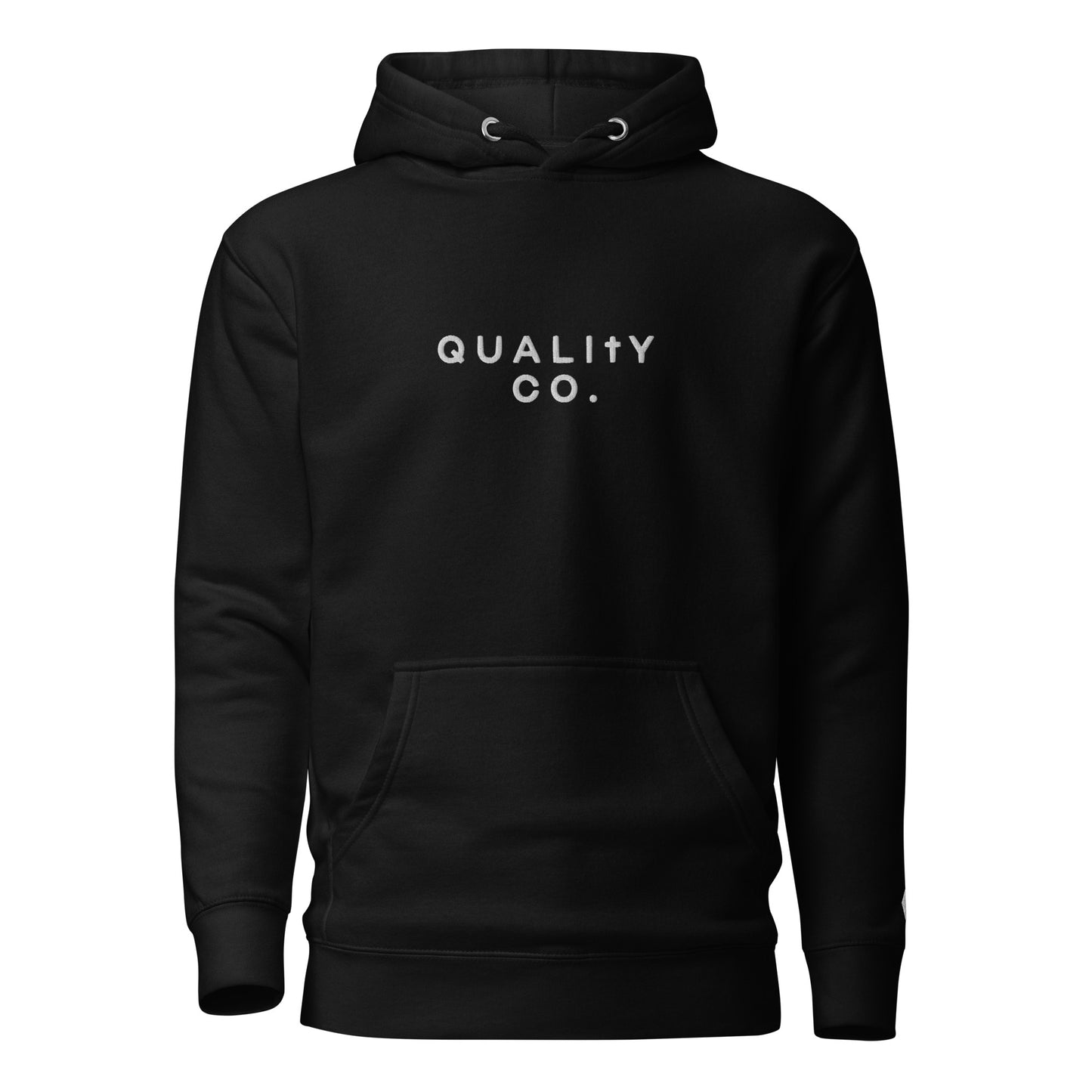 Quality Co. Logo (White) Unisex Hoodie