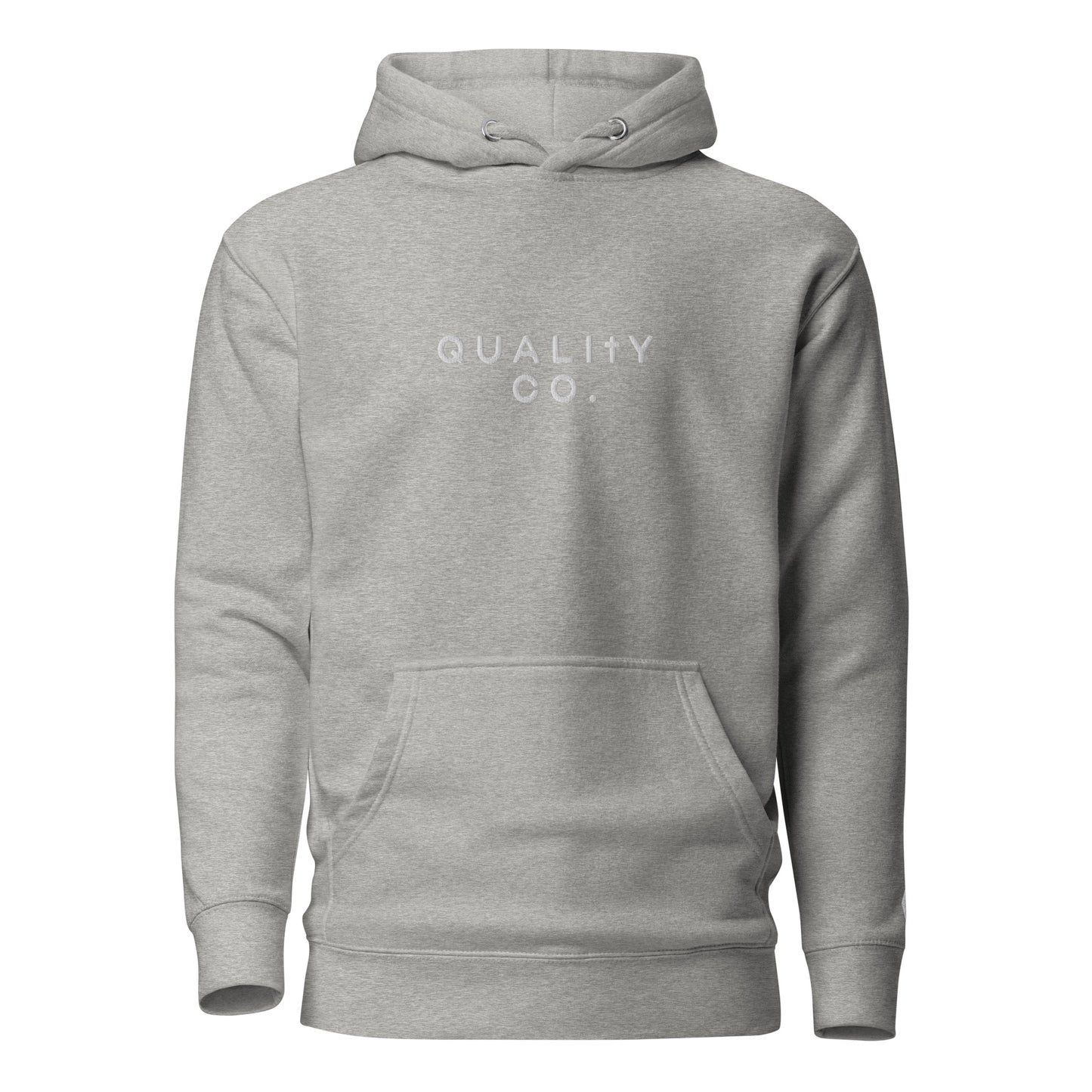 Quality Co. Logo (White) Unisex Hoodie