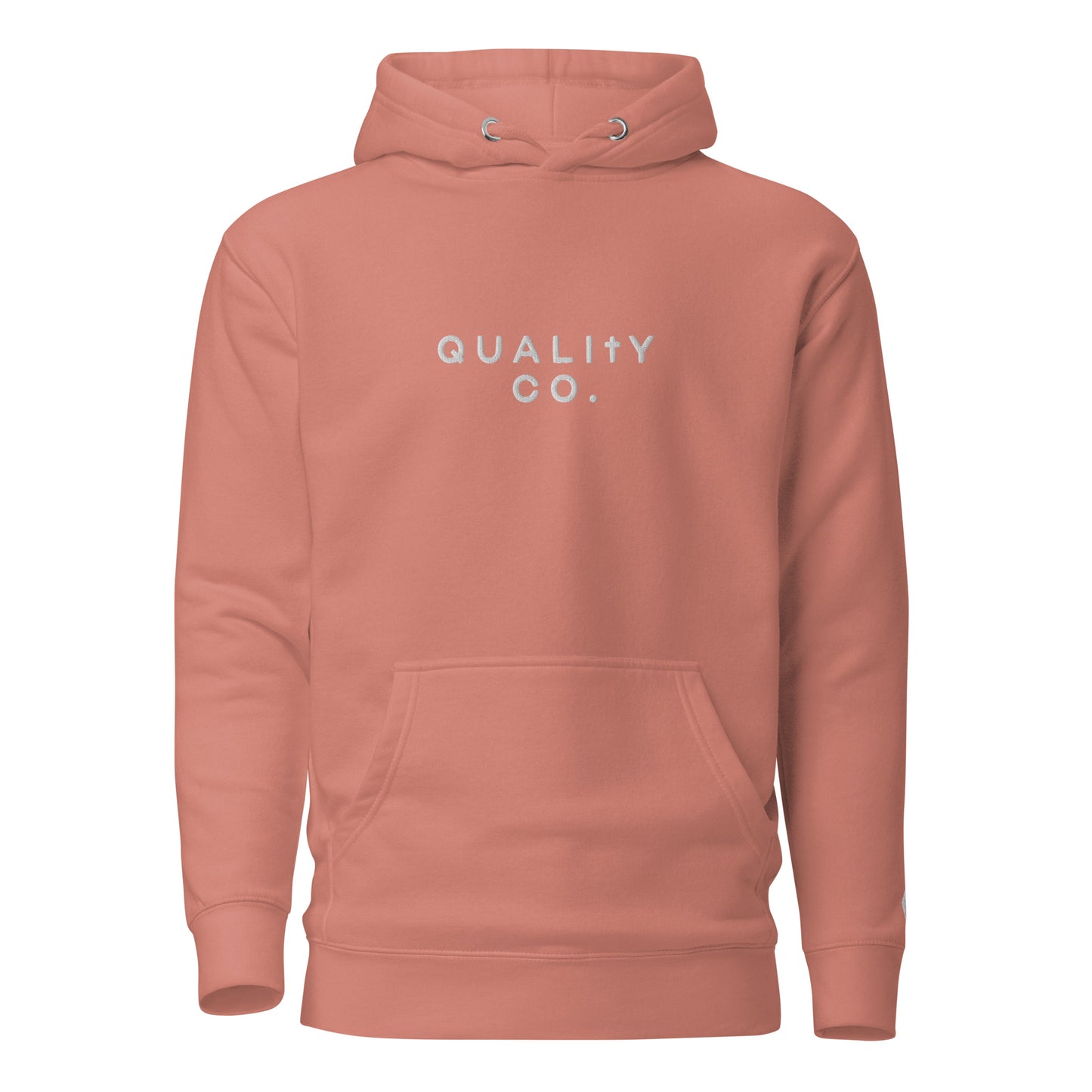 Quality Co. Logo (White) Unisex Hoodie