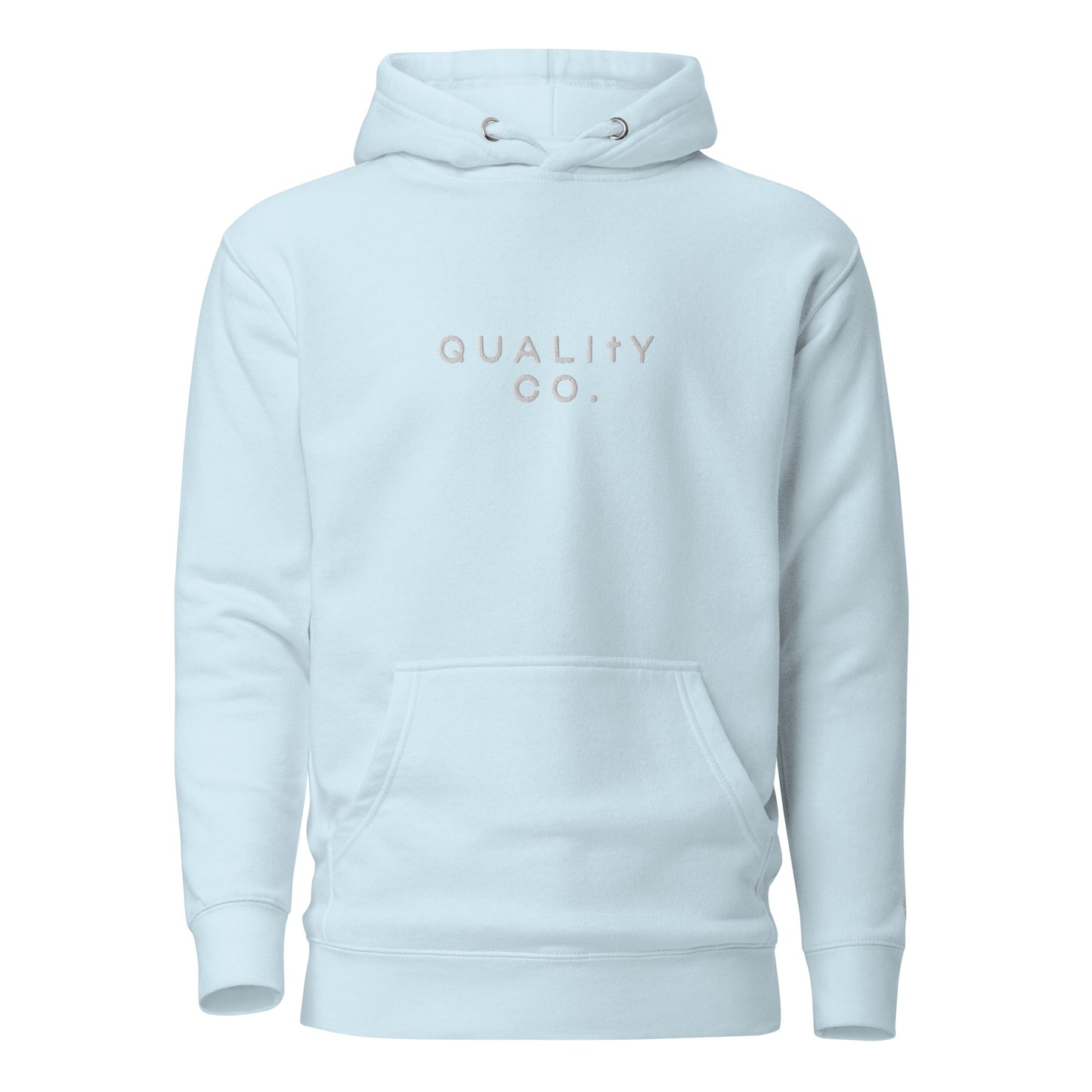 Quality Co. Logo (White) Unisex Hoodie