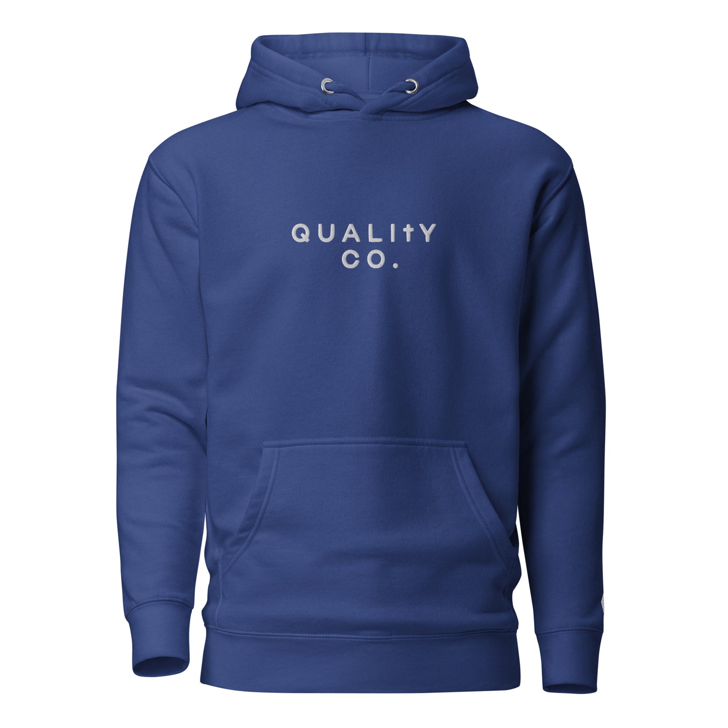 Quality Co. Logo (White) Unisex Hoodie