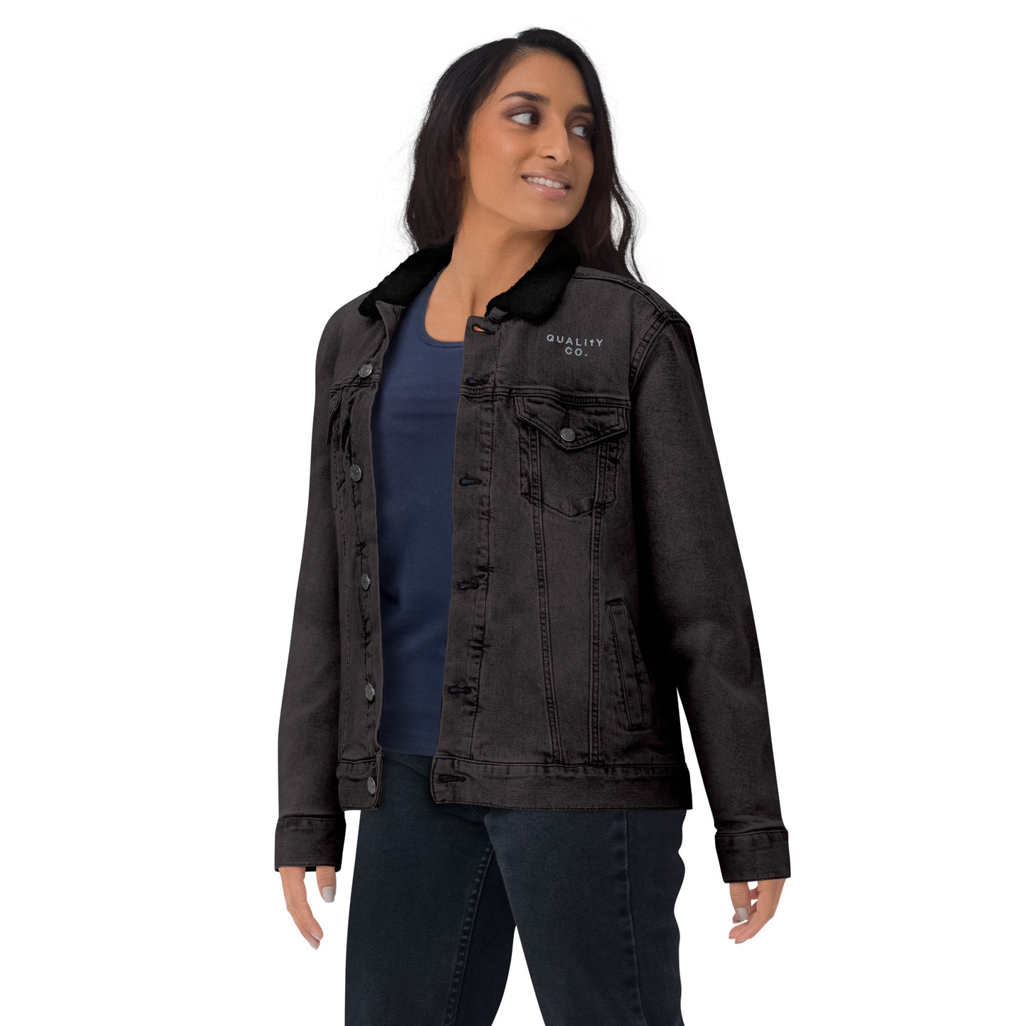 Quality Unisex Denim Sherpa Jacket