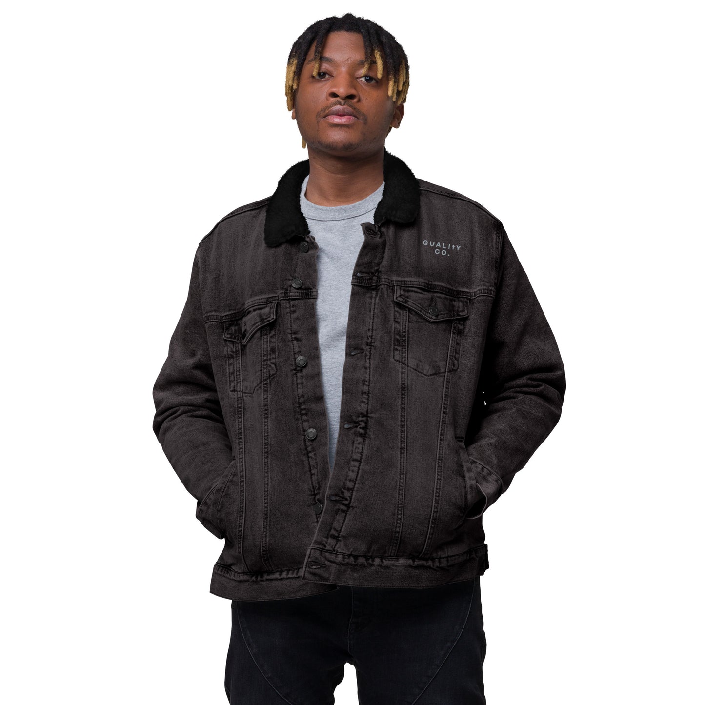 Quality Unisex Denim Sherpa Jacket