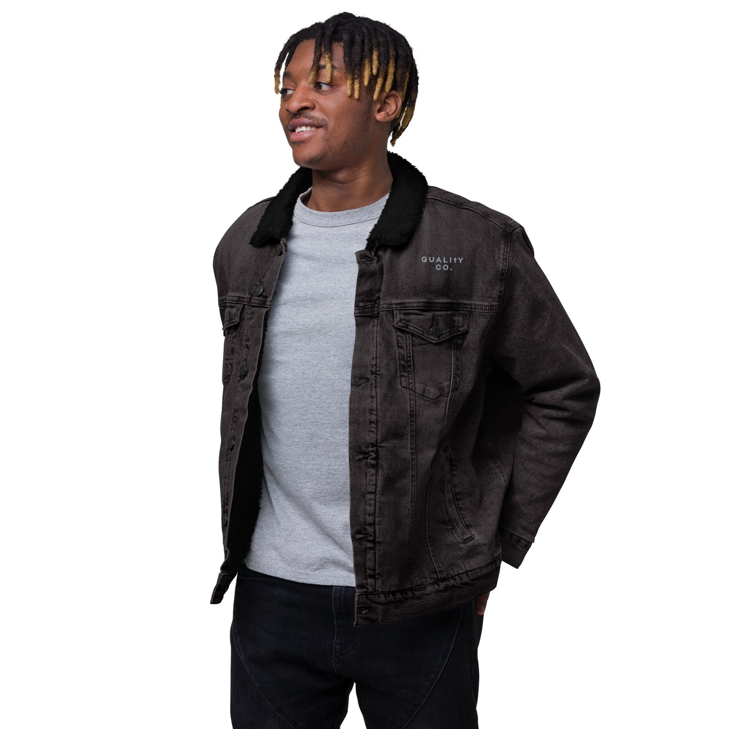 Quality Unisex Denim Sherpa Jacket