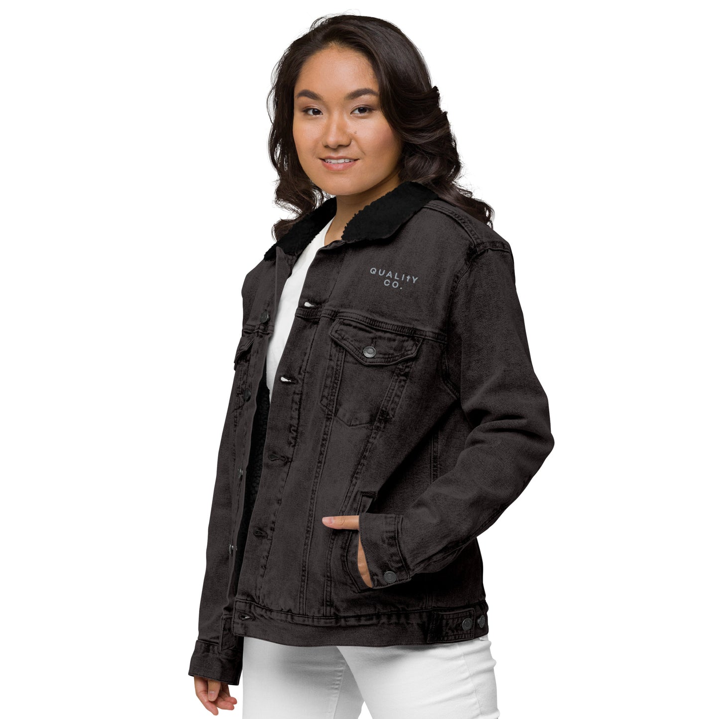 Quality Unisex Denim Sherpa Jacket