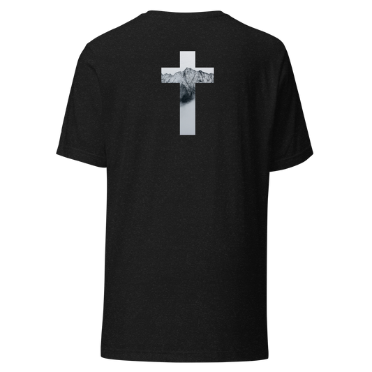 Mountain Cross. (Diamond Sleeve) Unisex t-shirt