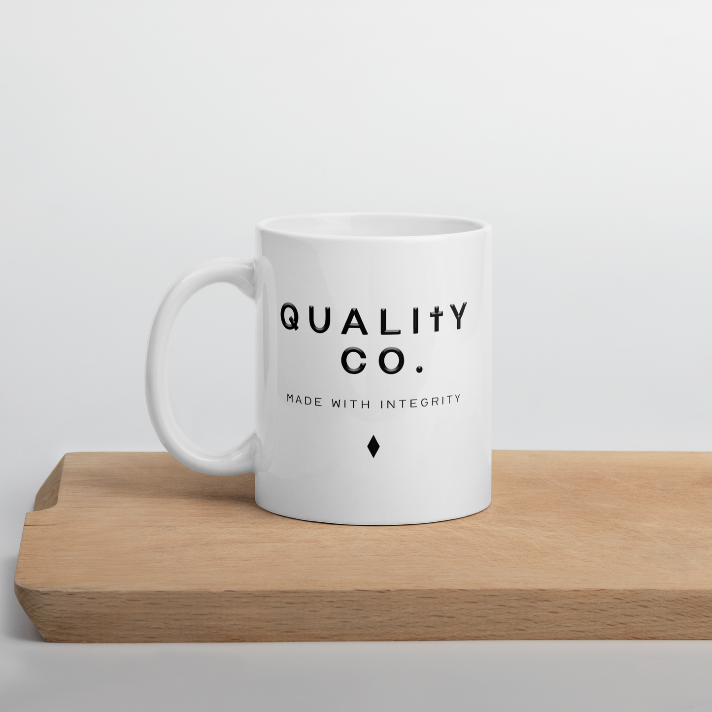 Quality Co's Made In Integrity White Glossy Mug