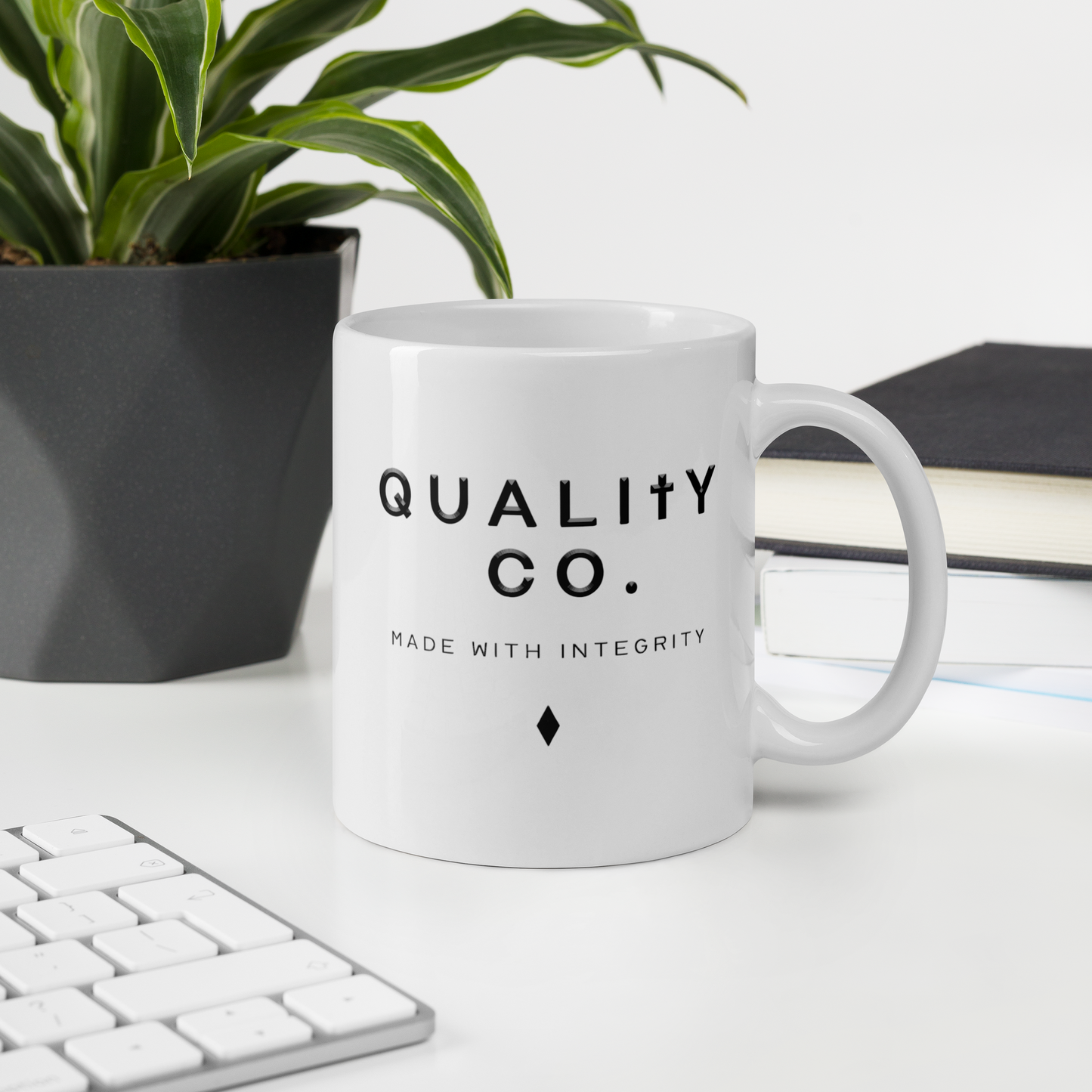 Quality Co's Made In Integrity White Glossy Mug