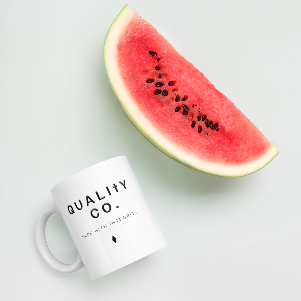 Quality Co's Made In Integrity White Glossy Mug