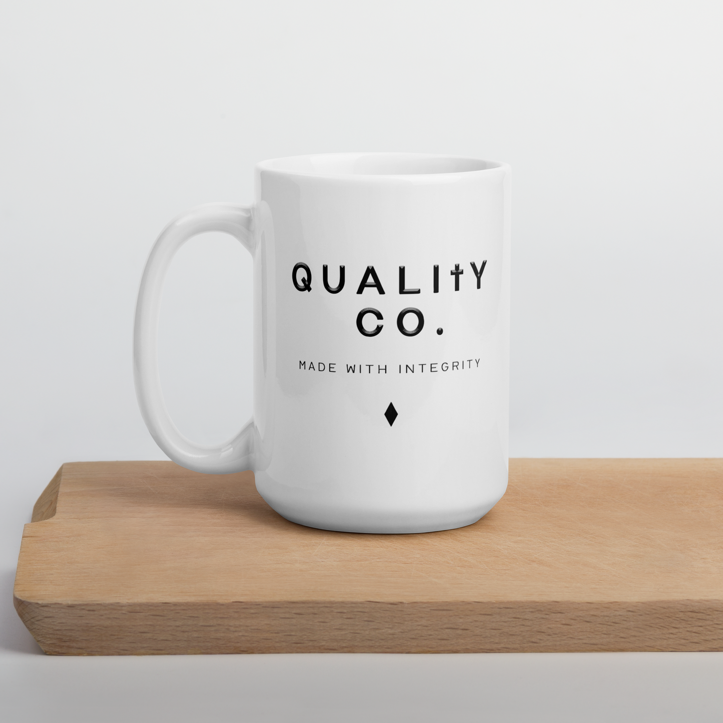 Quality Co's Made In Integrity White Glossy Mug