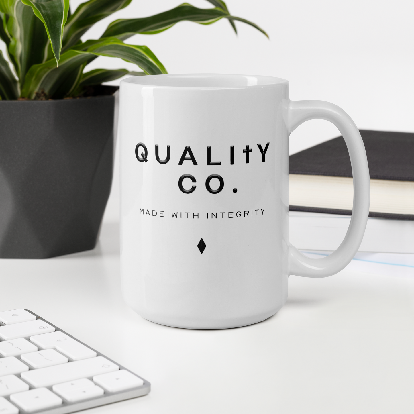 Quality Co's Made In Integrity White Glossy Mug